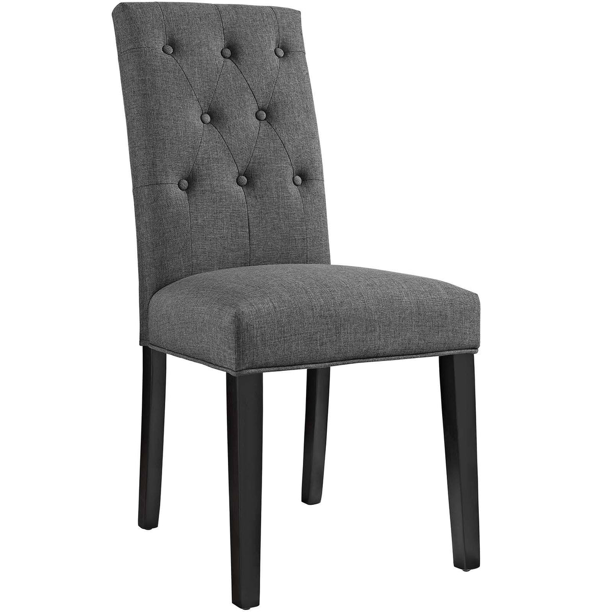 Beige Fabric Dining Side Chair Set of 4 P92351