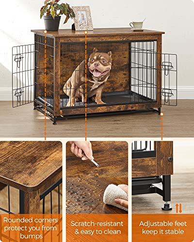 38.6" Heavy-Duty Dog Crate Furniture with Removable Tray I440973
