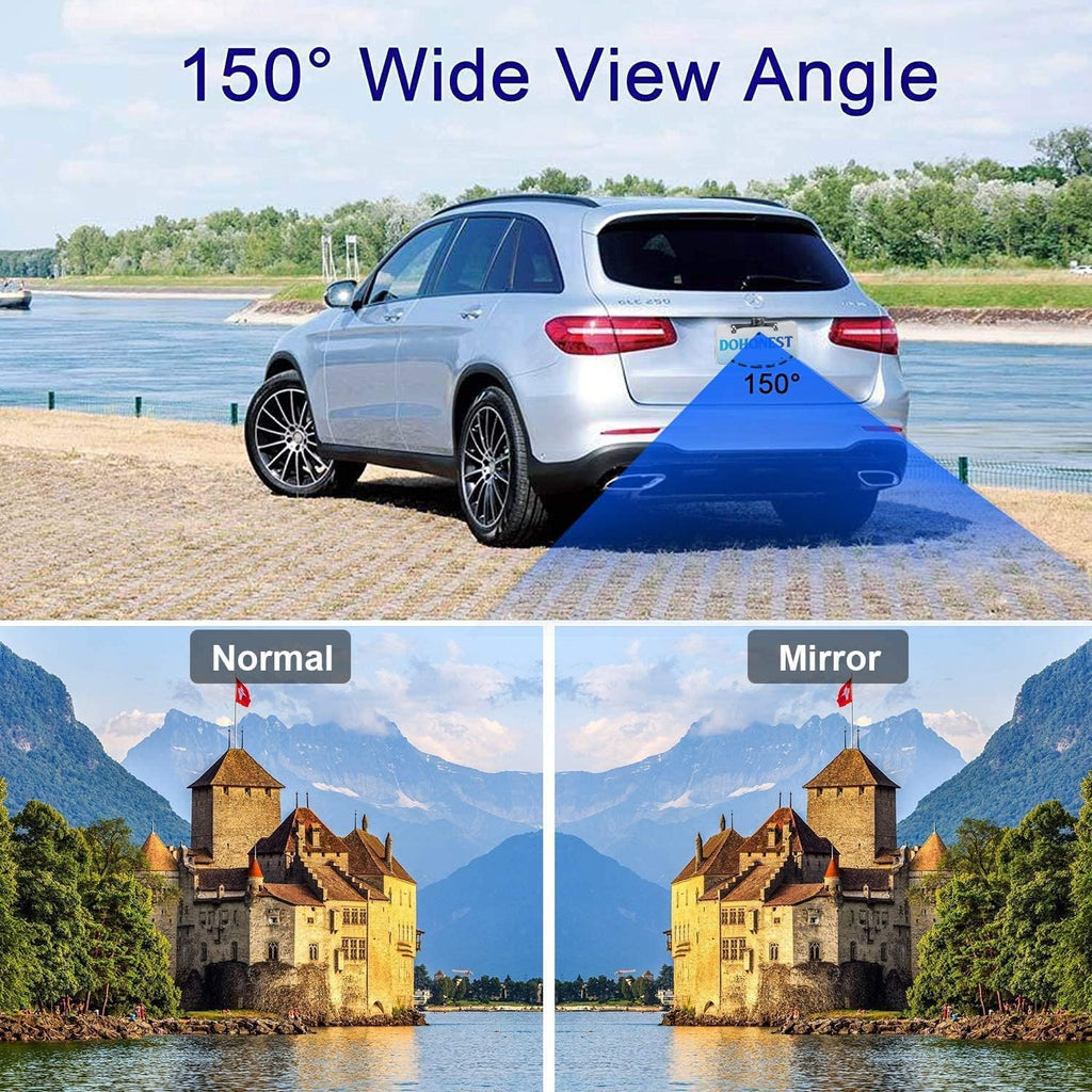 HD 1080P Rear View Monitor Kit Night Vision Waterproof Reverse Camera Pack of 2 Z7465