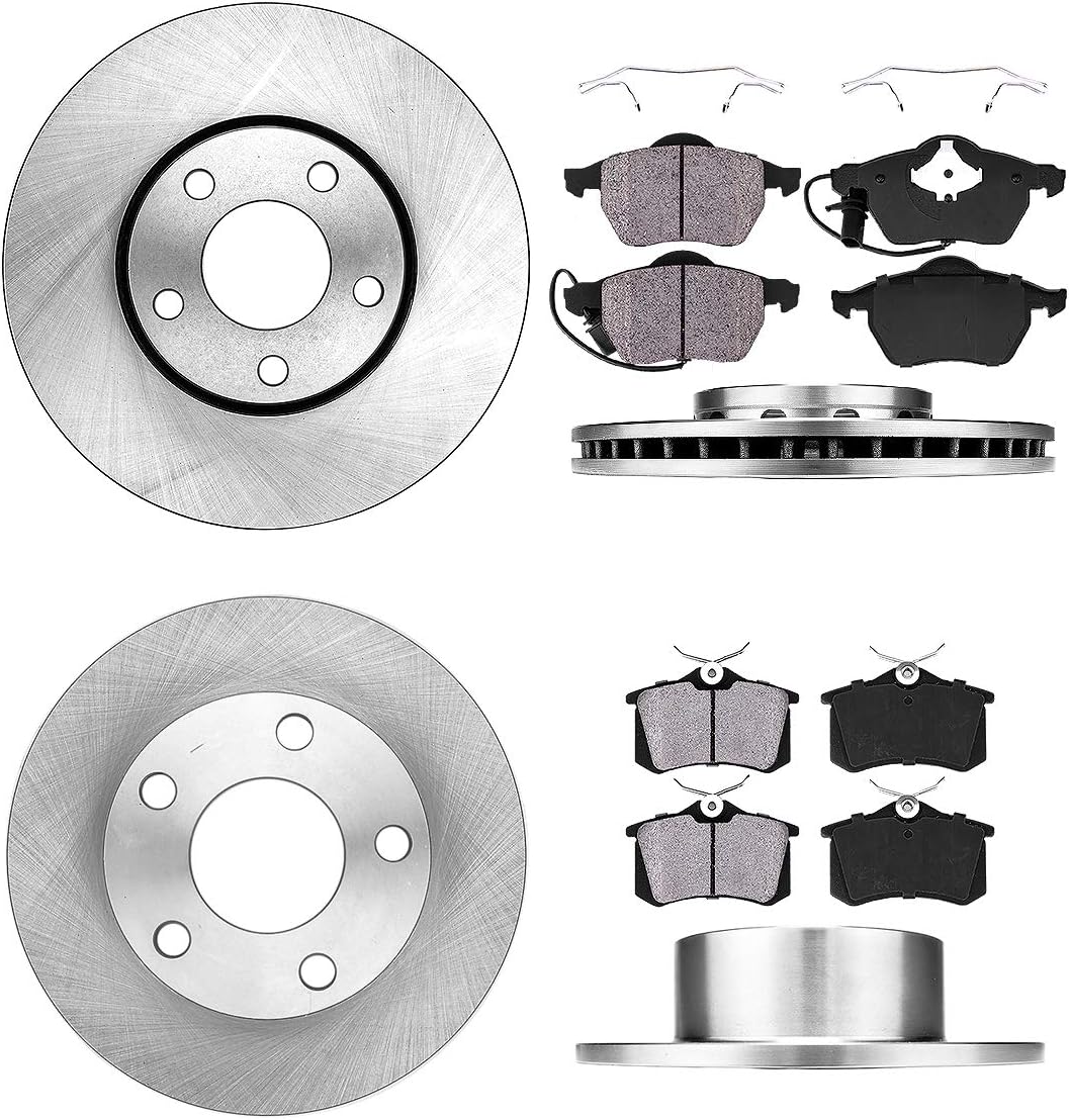 5 Lug 4 Rotors Brake Pads Clips F417544
