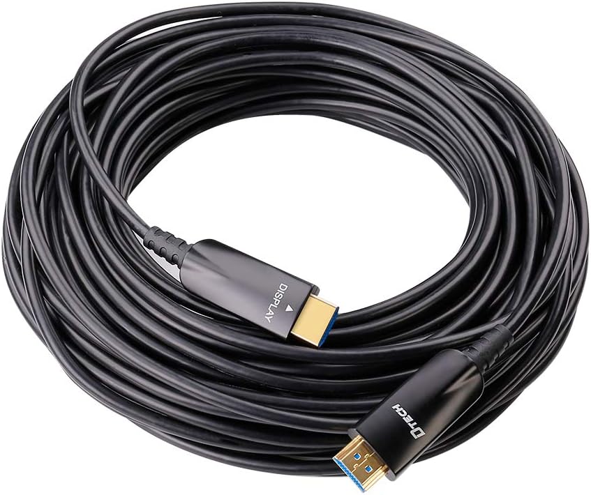 50m Fiber Optic HDMI Cable 4K 30Hz 1080p 60Hz Black V988276
