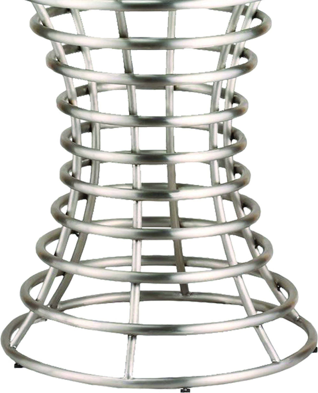 Brushed Stainless Steel Dining Table with Clear Glass T566015