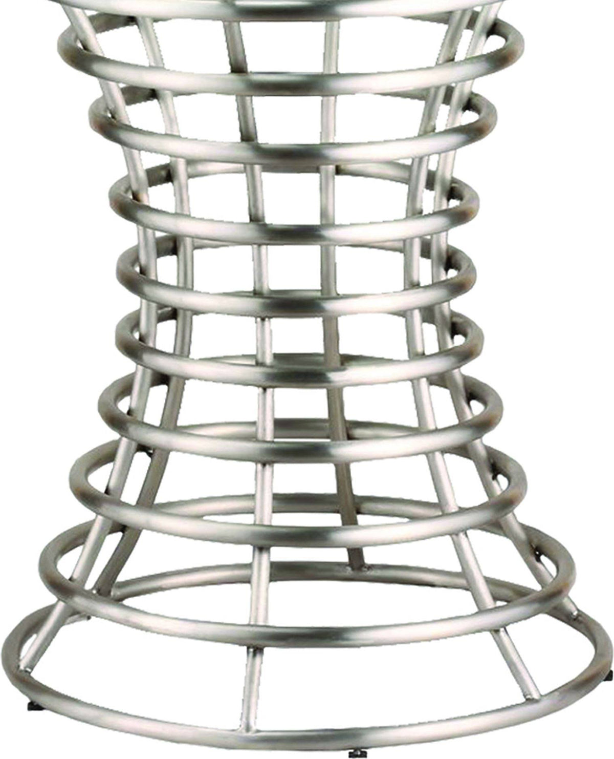 Brushed Stainless Steel Dining Table with Clear Glass T566015