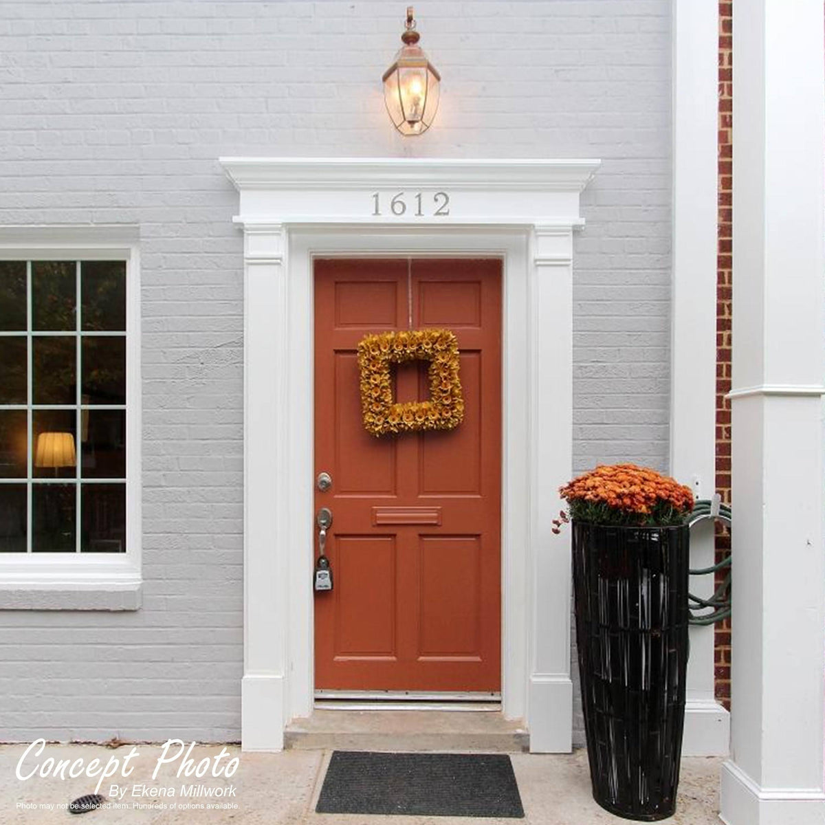 Plain PVC Pilaster with Decorative Capital & Base (Pair) Z4219