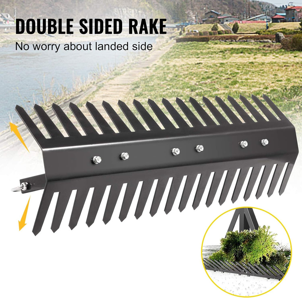 16 inch Double Sided Aquatic Weed Rake with 66ft Rope O2023