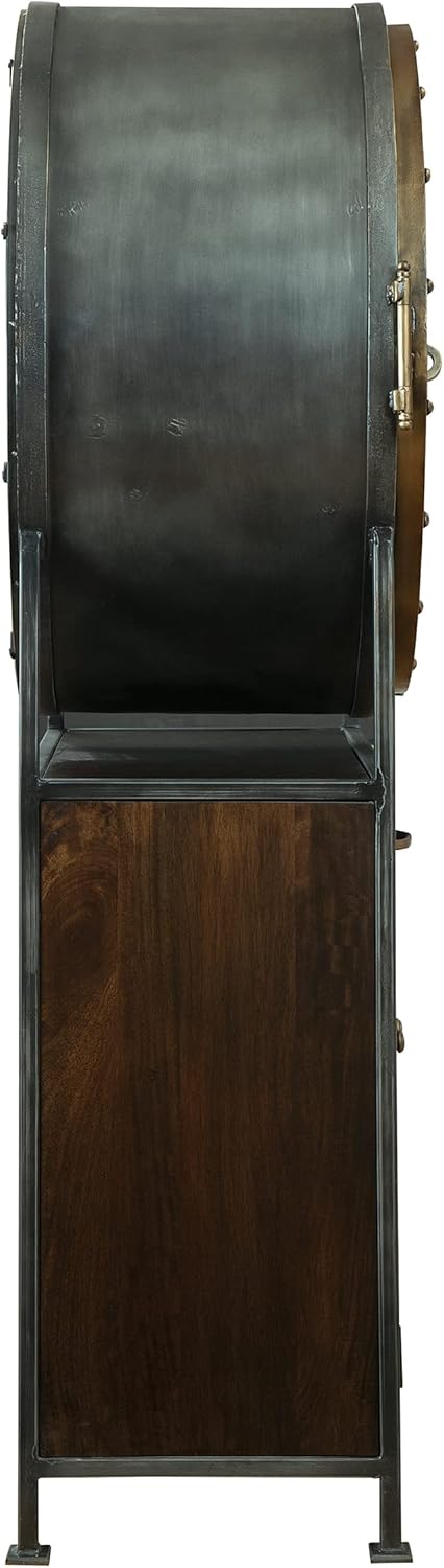 Distressed Hardwood Wine Bar Cabinet N48008