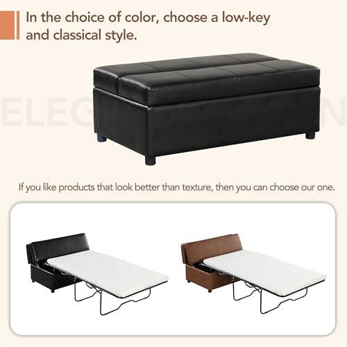 Light Gray Ottoman Folding Bed with Mattress B48181