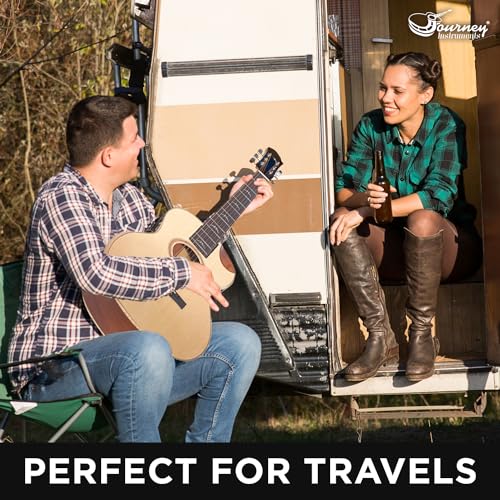 Travel Guitar with Collapsible Patented System Portable Backpack Case African Mahogany K568