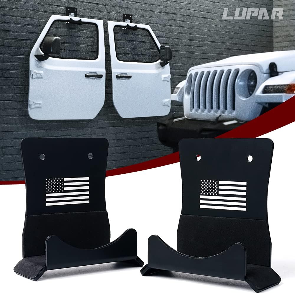 Aluminum Wall-Mounted Door Storage Rack Holder with Rubber Lining, 4 Pack B224695