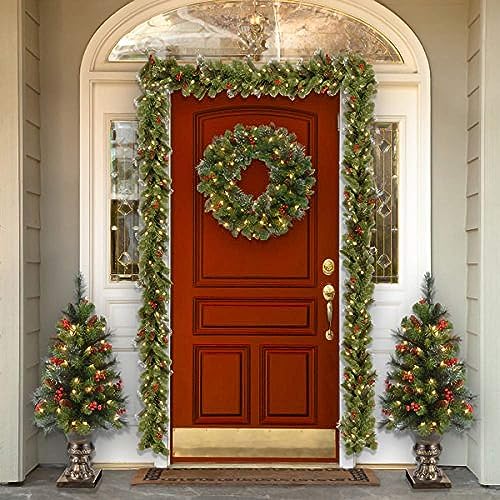 30 in Pre-Lit Artificial Christmas Wreath with 70 Clear Lights V27779