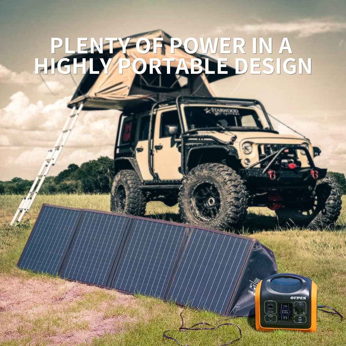 600W Portable Power Station with 100W Solar Panel K383429