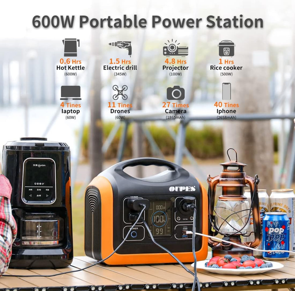 600W Portable Power Station with 100W Solar Panel K383429