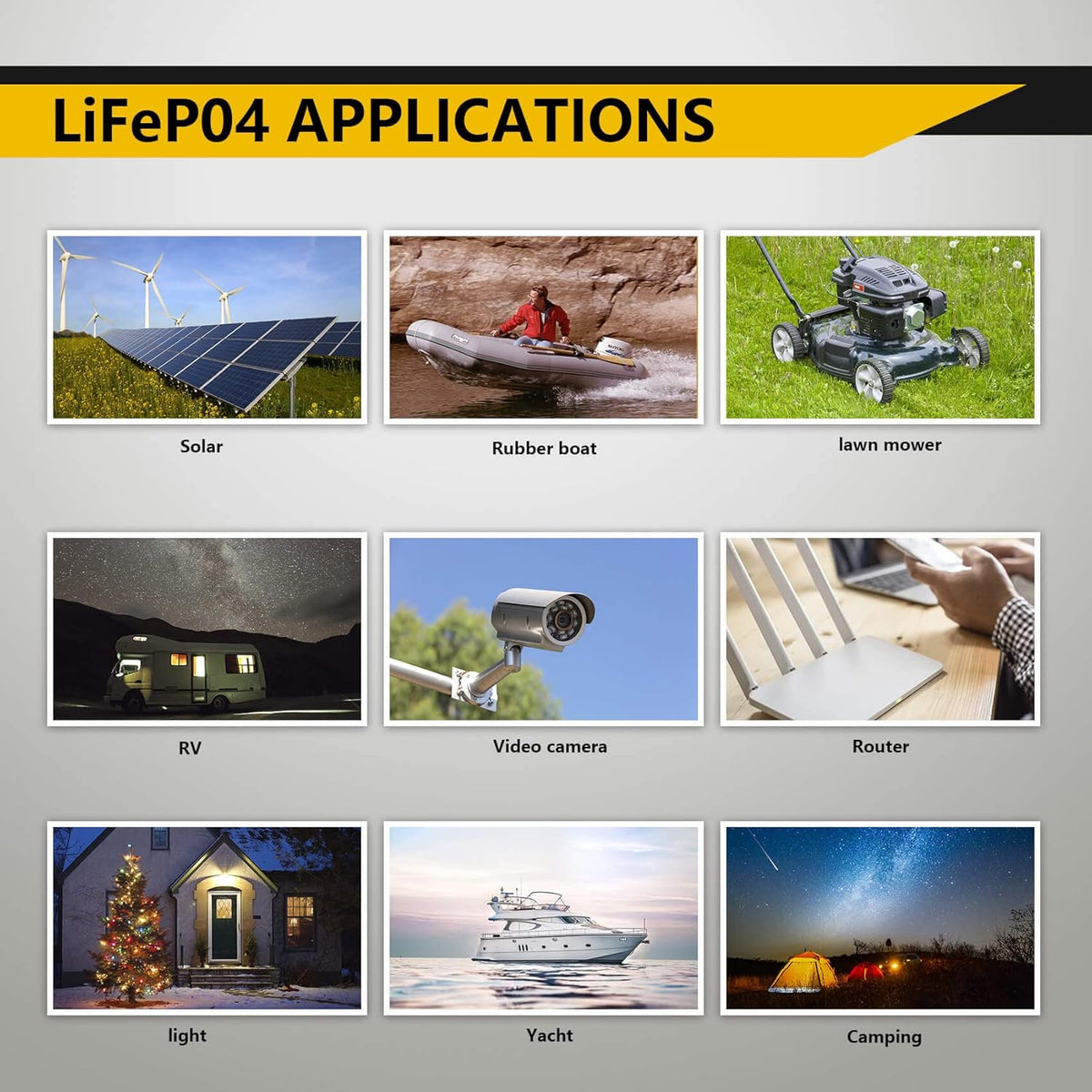 12V 12Ah LiFePO4 Deep Cycle Rechargeable Battery H84906