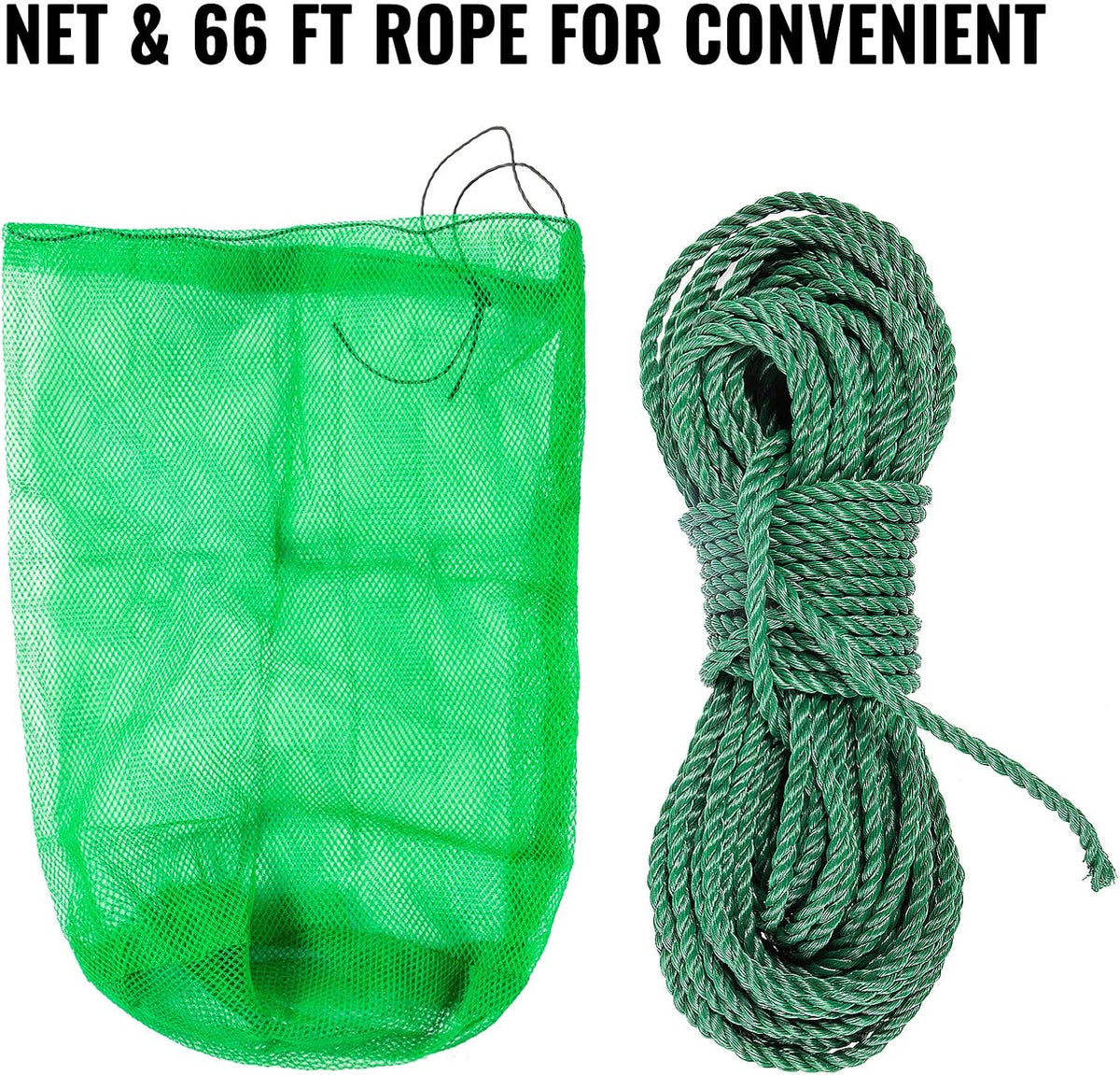 16 inch Double Sided Aquatic Weed Rake with 66ft Rope O2023