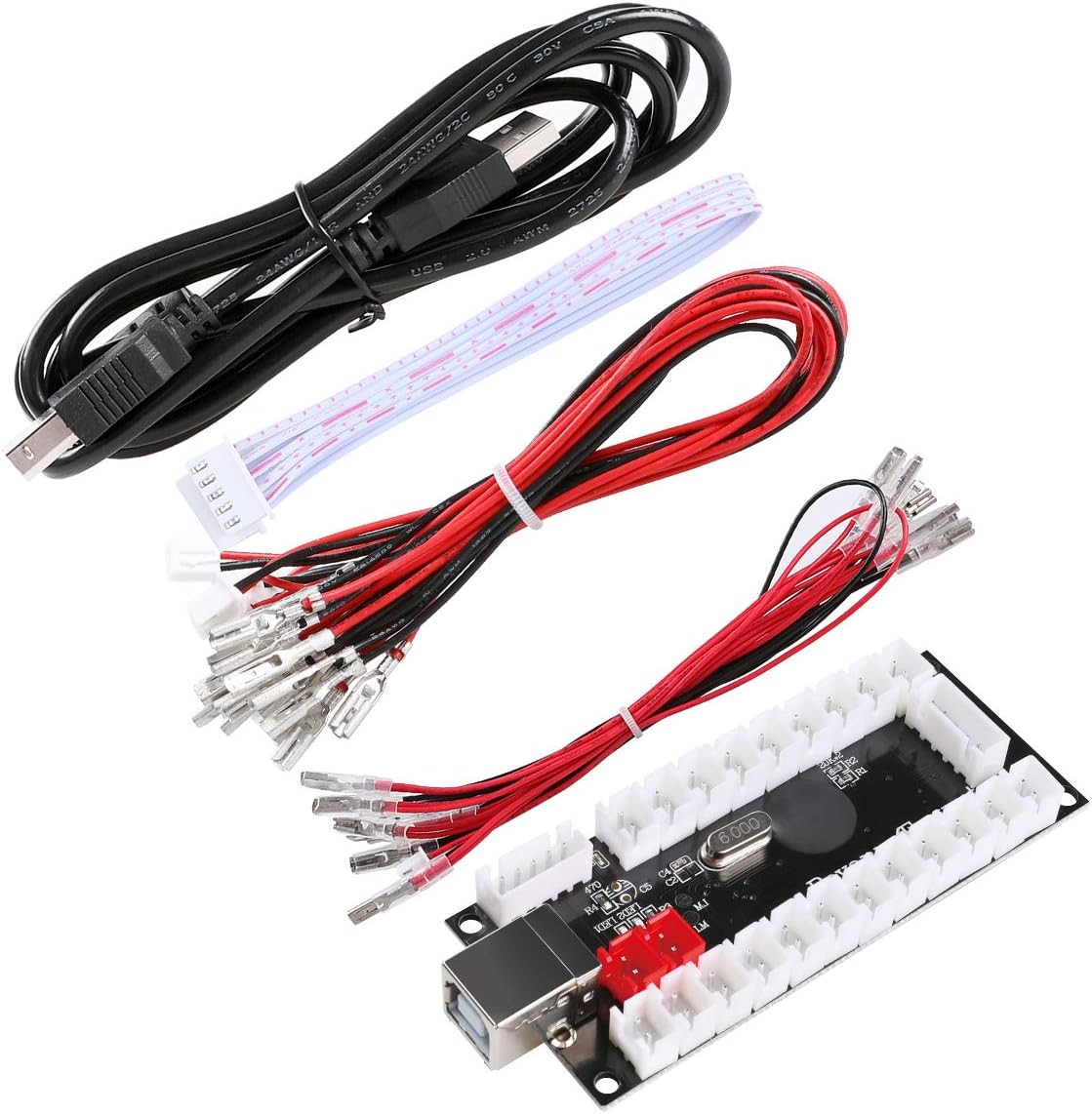 4 Player LED Arcade DIY Kit with Joystick, Buttons, USB Encoder C404929