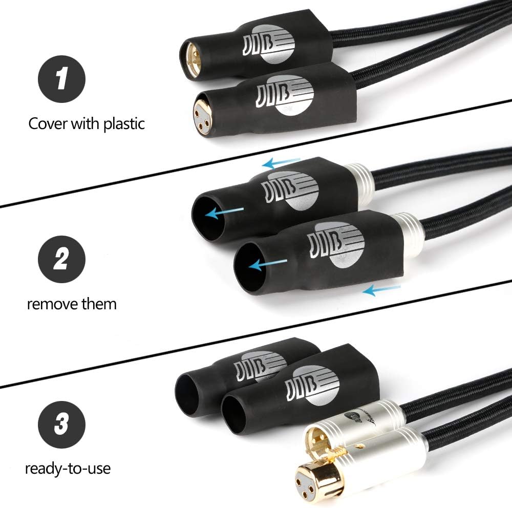 Balanced XLR Male to XLR Female Microphone Cable 5ft (2 Cable) W906645