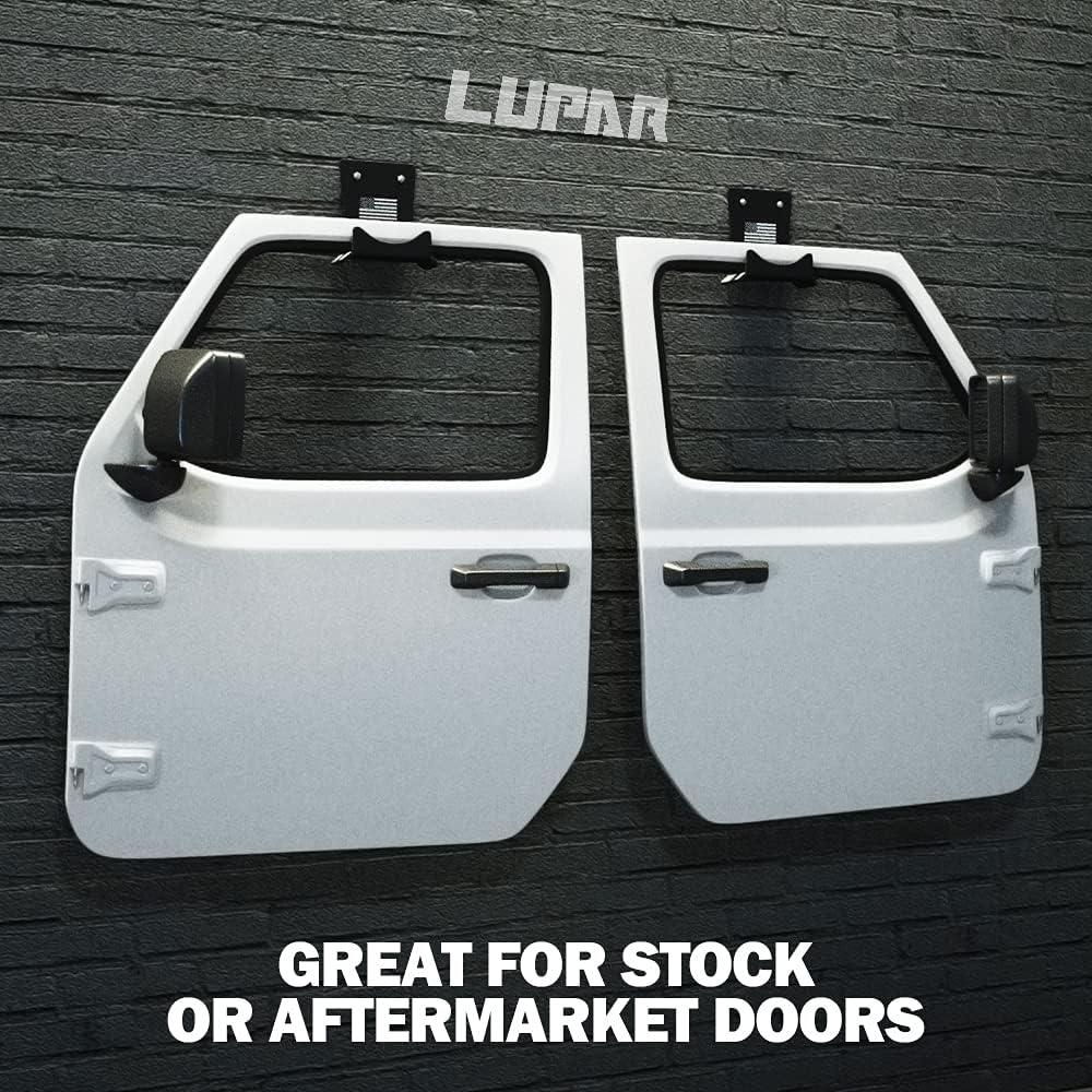 Aluminum Wall-Mounted Door Storage Rack Holder with Rubber Lining, 4 Pack B224695