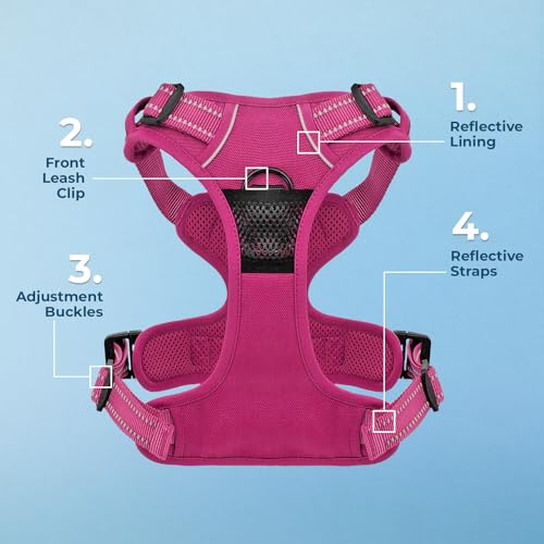 Purple Lattice Adjustable No-Pull Dog Harness Y864296