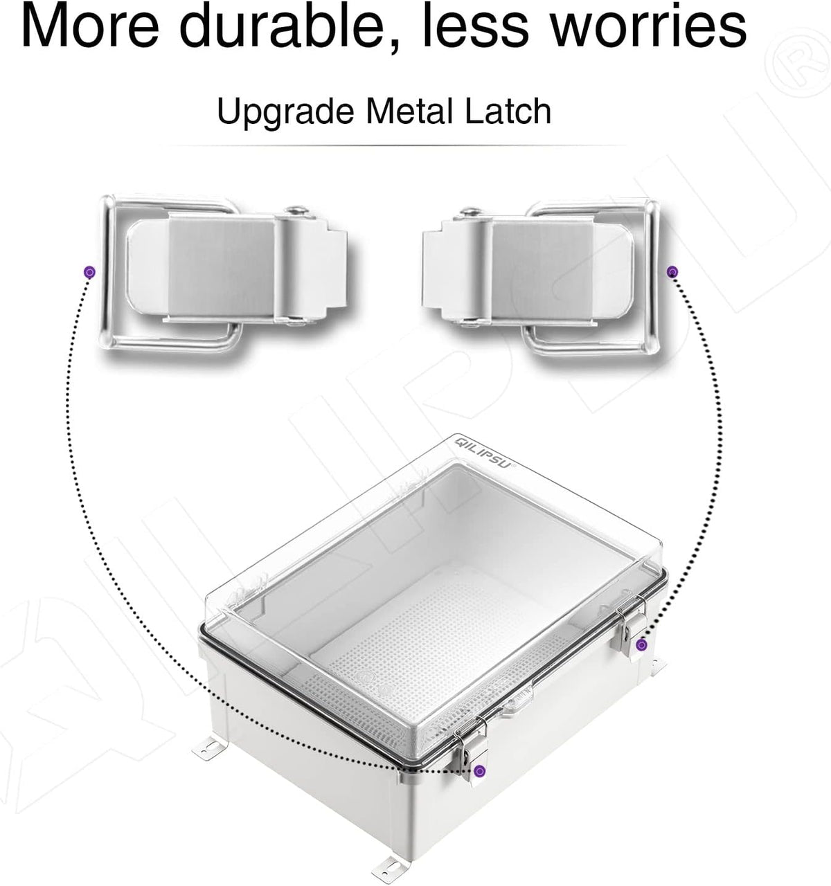 Grey ABS Plastic Junction Box IP67 Waterproof Dustproof Enclosure Pack of 2 A352