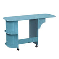 Turquoise Blue Expandable Rolling Sewing Table D552138