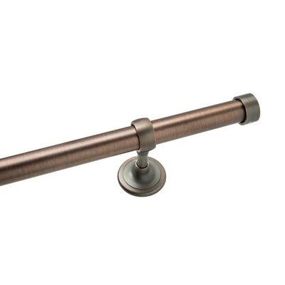 Metal Endcap Rod Set with Non-Telescopic Pole and Modern Brackets Y328