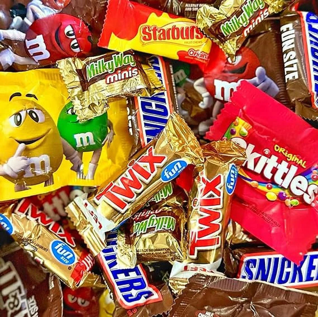 4 Pound Chocolate Candy Bundle with Twix, Snickers, Milky Way, M&M's, Skittles, Starburst A819