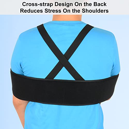 Adjustable Arm Sling Shoulder Immobilizer Support Brace, Black X7981