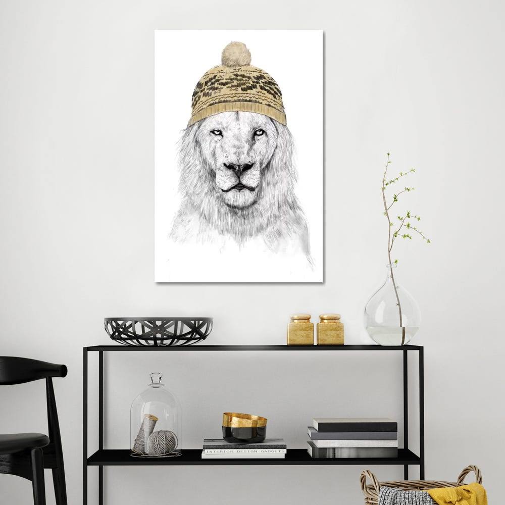 Canvas Wall Decor Prints Winter Is Here Lions Art F971787