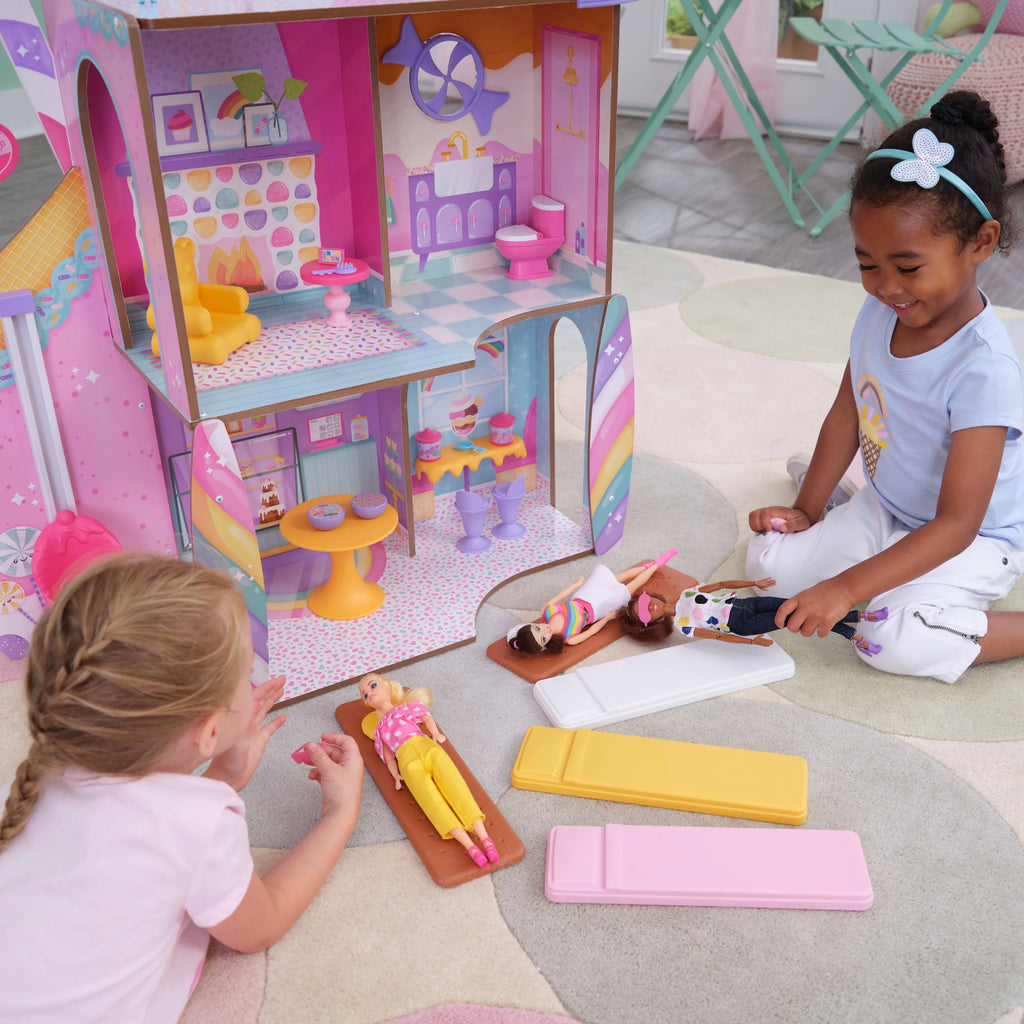 Wooden Dollhouse with 28 Accessories X919308