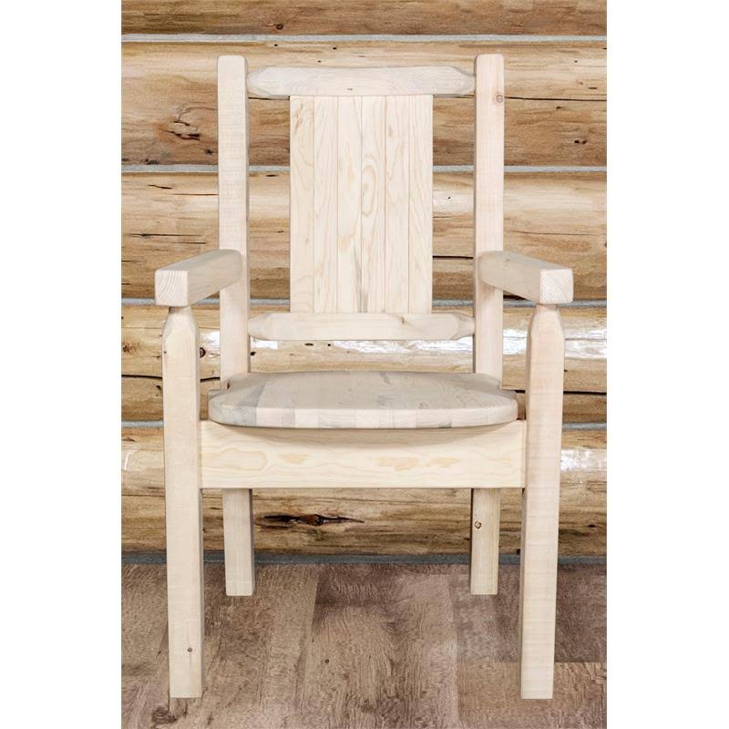 Laser Engraved Bear Design Captain's Chair U571