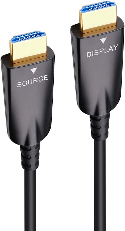 50m Fiber Optic HDMI Cable 4K 30Hz 1080p 60Hz Black V988276