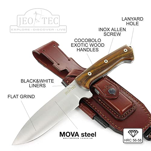 Fixed Blade Full Tang 11" MOVA Stainless Steel Knife with Sheath K1023