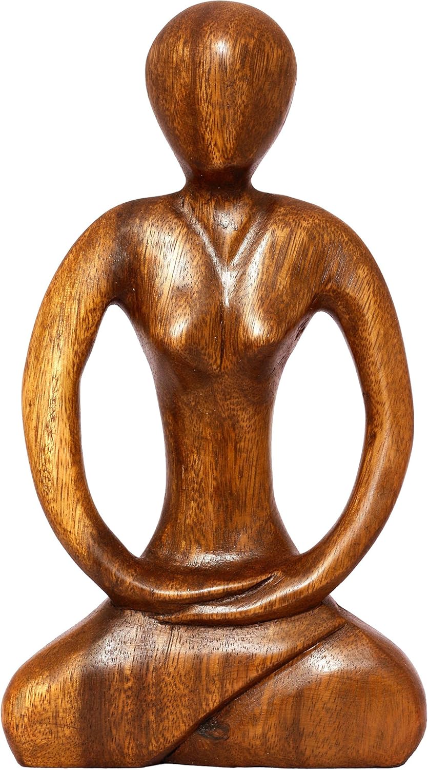 Wooden Handmade Abstract Yoga Sculpture Q97560