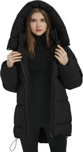 Black Hooded Quilted Puffer Jacket C198066