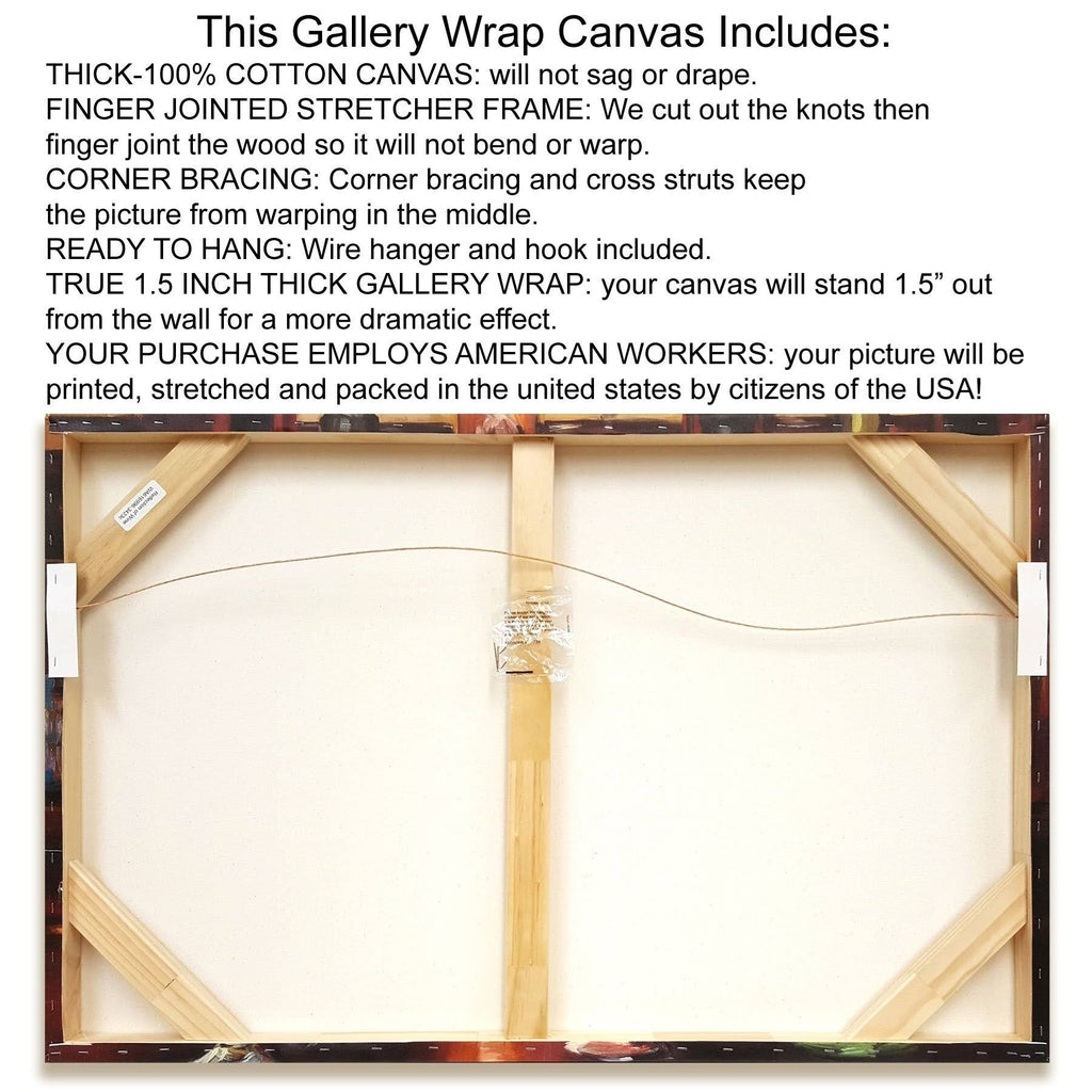 Ice Cream Shops Giclee Print on Gallery Wrap Canvas 35x22 R367