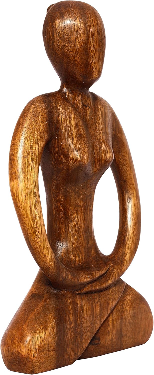 Wooden Handmade Abstract Yoga Sculpture Q97560