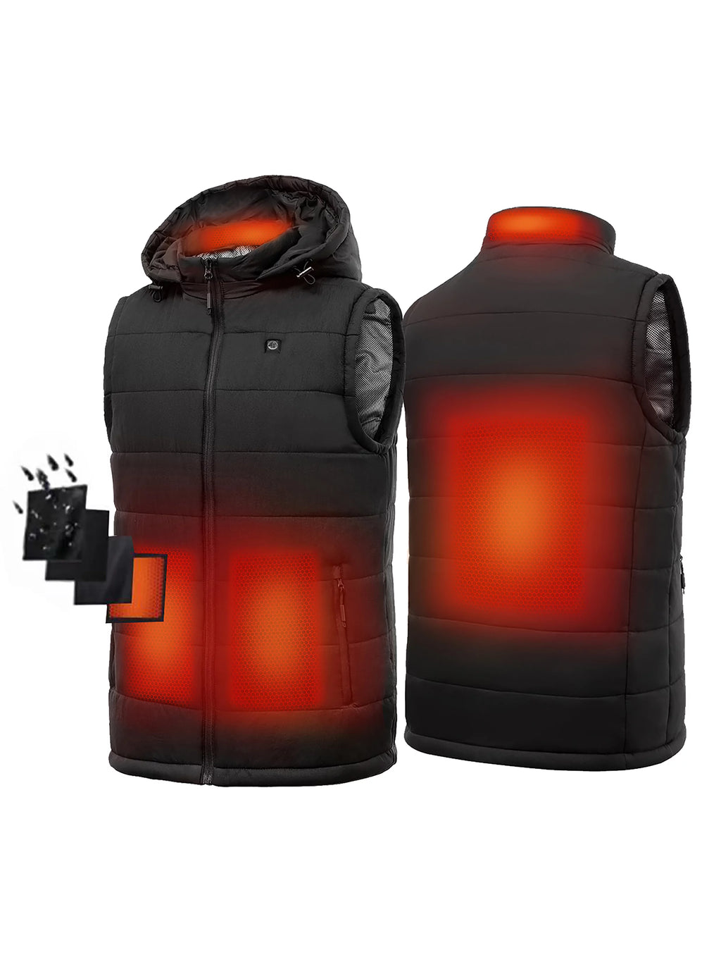 Lightweight Heated Vest with Removable Hood P165168