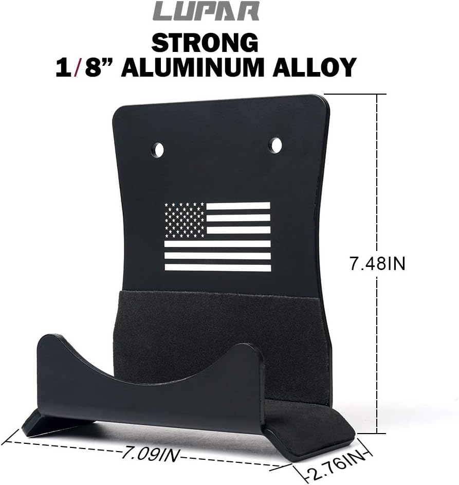Aluminum Wall-Mounted Door Storage Rack Holder with Rubber Lining, 4 Pack B224695