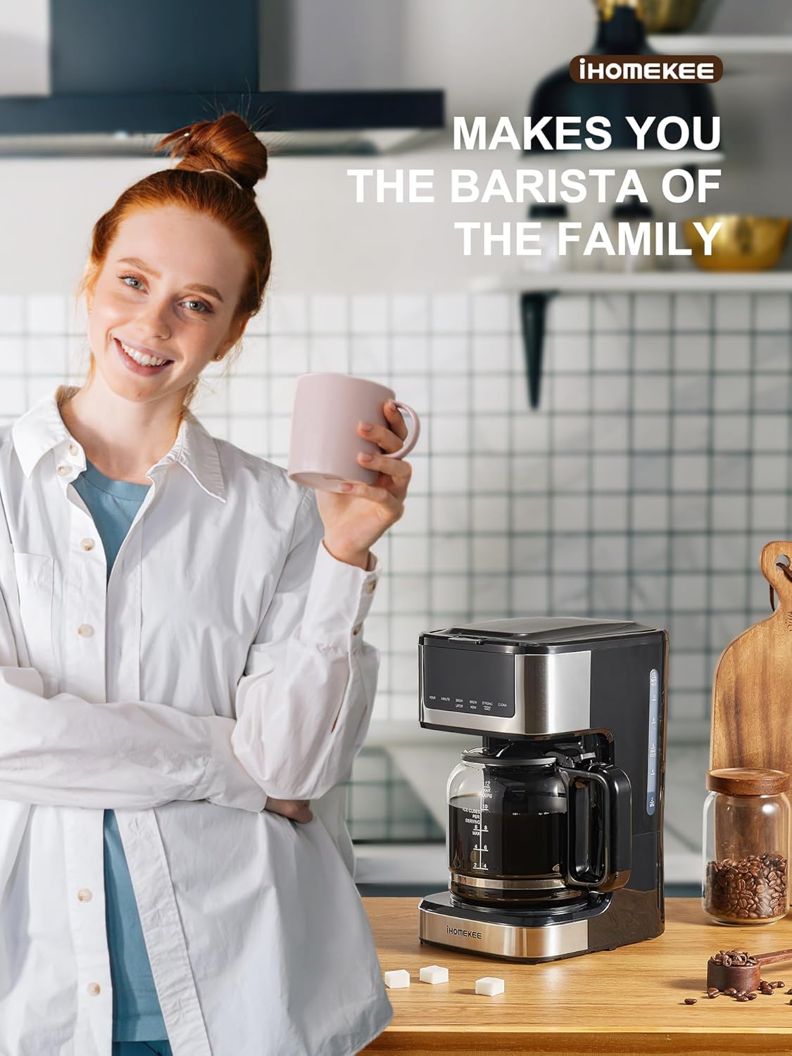 12 Cup Programmable Drip Coffee Maker with Iced Coffee Function S1085