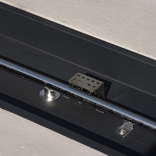 Light Gray Outdoor Rectangular Fire Table with Tank Holder Y185