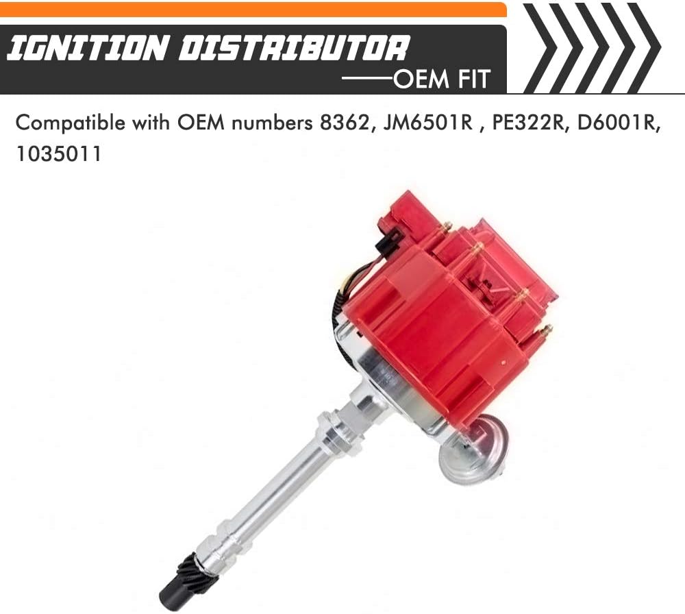HEI Ignition Distributor for Chevy GM SBC BBC V8 65k Coil Pack of 2 J919