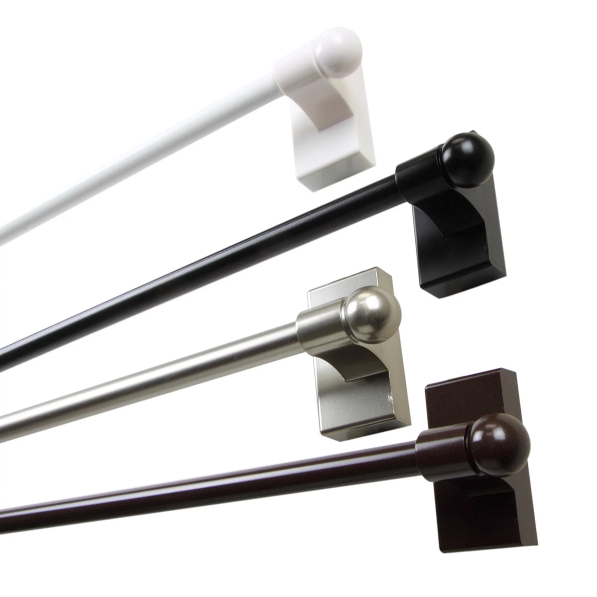 Black Adjustable Magnetic Curtain Rod S547194