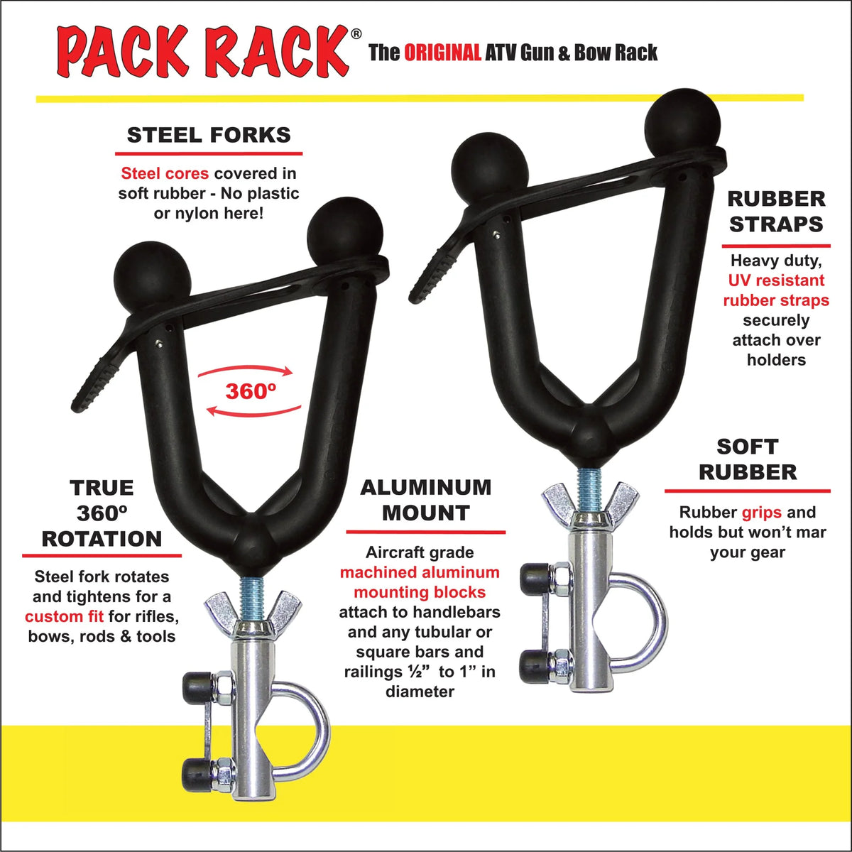 Single Pack Rack Sportsman Gun/Bow Holder P305167