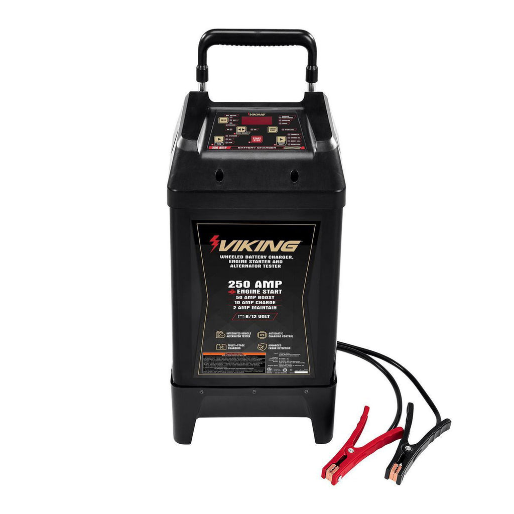 6/12V Wheeled Battery Charger, Engine Starter, and Alternator Tester A6340