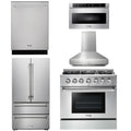 36 Propane Gas Range, Range Hood, Microwave, Refrigerator, Dishwasher U535954