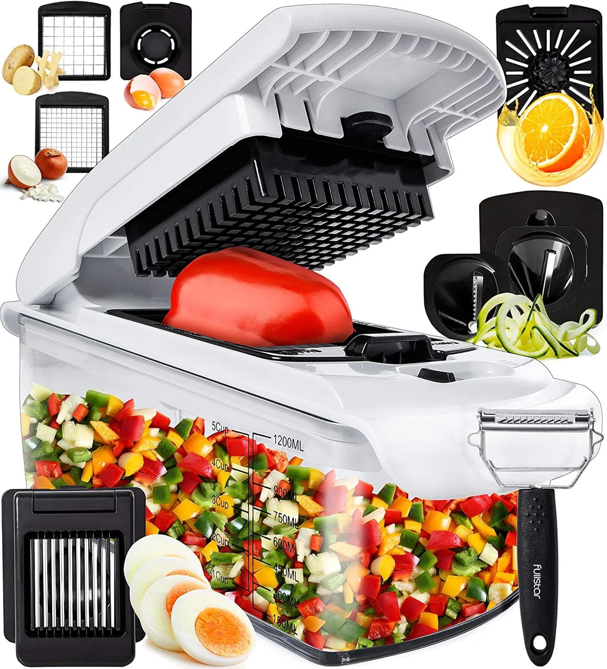 Vegetable Chopper 7 Blades White C8445