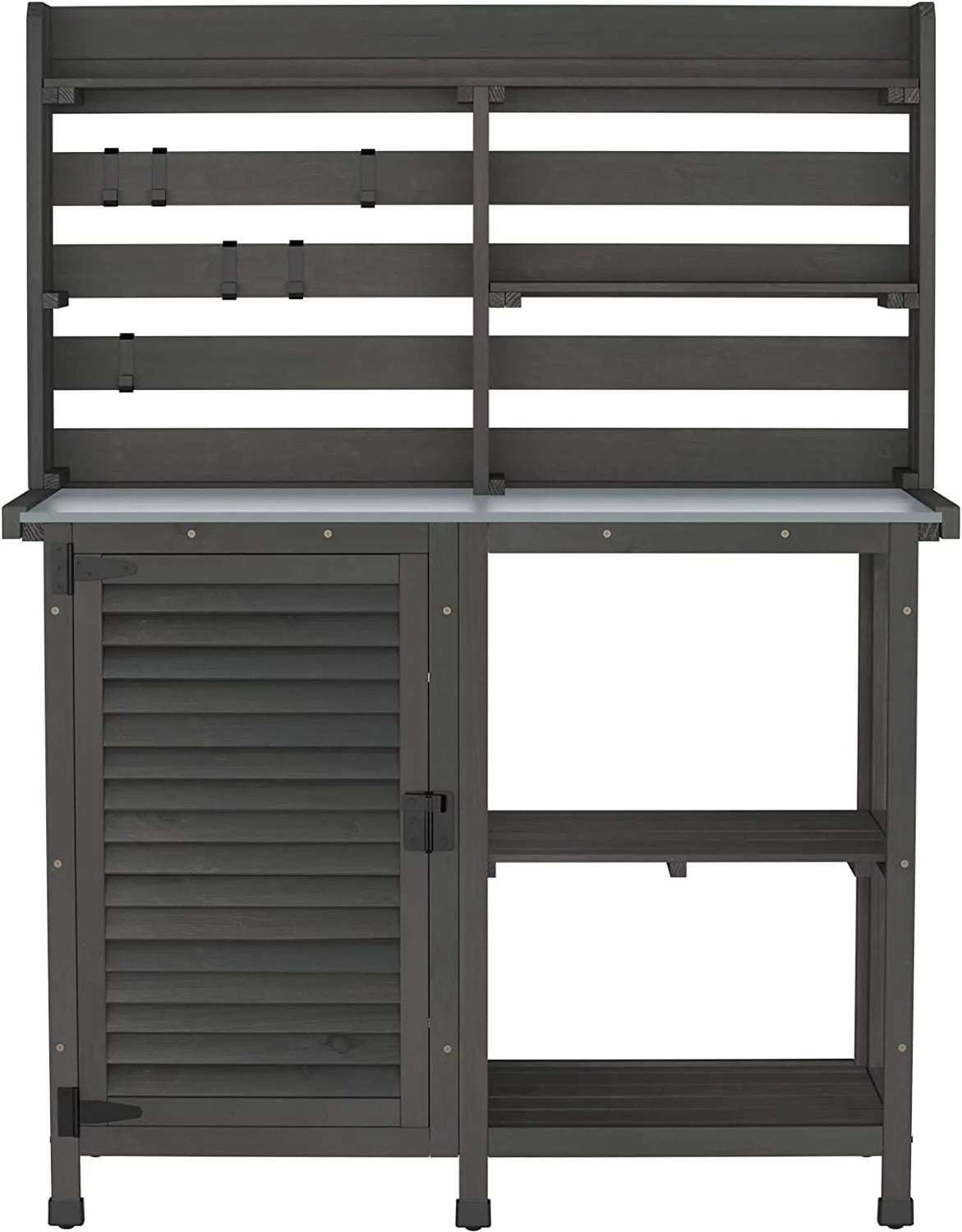 Potting Bench Table with Storage Cabinet Shelf U82589