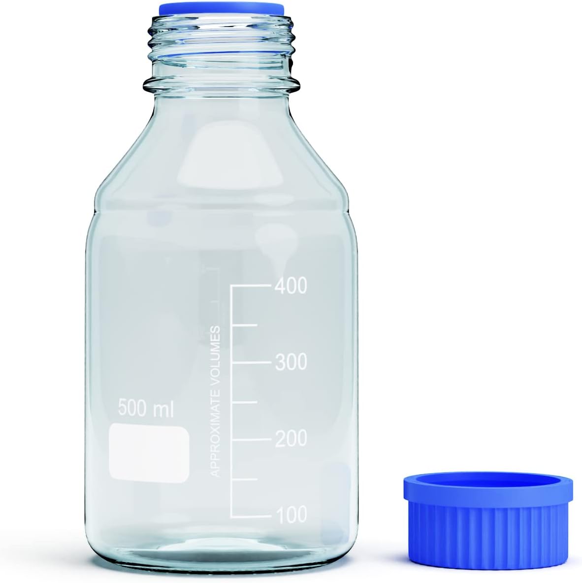 1000ml Borosilicate Glass Storage Bottles with GL45 Blue Screw Cap, 2pcs U282