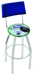 Chrome Swivel Bar Stool with A Back T8959