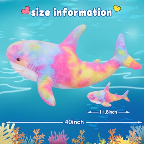 Pink Shark Plush Toy with 4 Little Sharks O1693